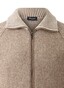 Maerz Zip Cardigan Texture Knit Subtle Contrast Colors Vest Choco Brown