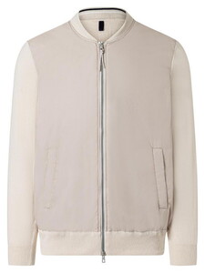 Maerz Zip Jacket Rich Cotton Knit Vest Light Almond
