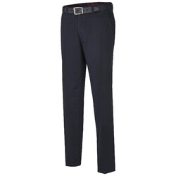 MENS Flat-Front Madrid Katoen Broek Navy