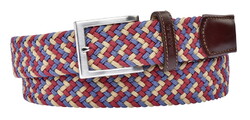 MENS Gevlochten Stretch Riem Belt Multicolor