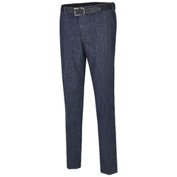 MENS Madrid Comfort-Fit Flat-Front Xtend Jeans Jeans Dark Denim Blue