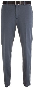 MENS Madrid Comfort-Fit Structured Flat-Front Broek Blauw