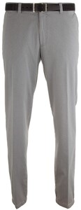 MENS Madrid Comfort-Fit Structured Flat-Front Broek Licht Grijs