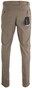 MENS Madrid Comfort-Fit Structured Flat-Front Broek Zand