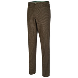 MENS Modern Madison Dark Check Pants Brown