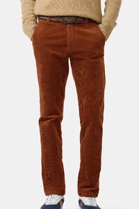 Meyer Bonn Active Corduroy Organic Cotton 2-Way Stretch Ribbroek Roest