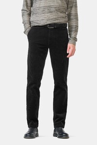 Meyer Bonn Active Corduroy Organic Cotton 2-Way Stretch Ribbroek Zwart