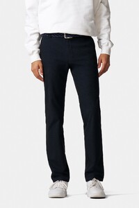 Meyer Bonn Active Jersey Look Flat-Front Chino Pants Navy