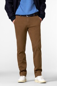 Meyer Bonn Canvas Look 2-Way Stretch Organic Cotton Broek Caramel