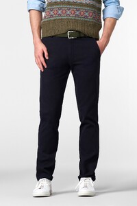 Meyer Bonn Canvas Look 2-Way Stretch Organic Cotton Broek Navy