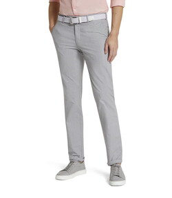 Meyer Bonn Cotton Comfort Stretch Subtle Check Broek Grijs