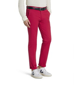 Meyer Bonn Exclusive Solid Color Cotton Stretch Broek Donker Rood