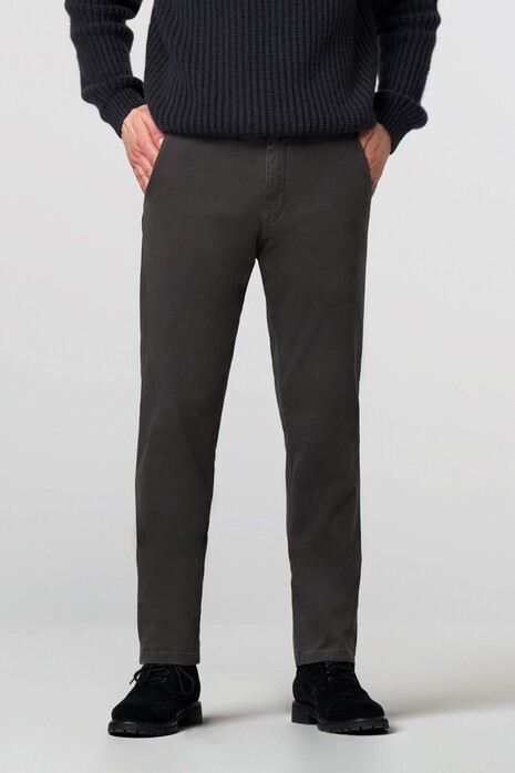 Meyer Bonn Fine Micro Texture 2-Way Stretch Subtle Liberty Contrast Broek Dark Grey