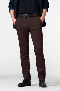 Meyer Bonn Micro Texture Pattern Fantasy Comfort 2-Way Stretch Broek Burgundy
