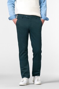 Meyer Bonn Micro Texture Pattern Fantasy Comfort 2-Way Stretch Broek Donker Blauw