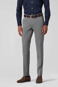 Meyer Bonn Modern Fine Gabardine Bistretch Wool Blend Pants Grey