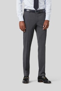 Meyer Bonn Modern Fine Gabardine Bistretch Wool Blend Pants Mid Grey