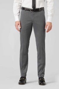Meyer Bonn Modern Gabardine Wool Pants Mid Grey