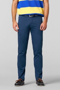 Meyer Bonn Organic Cotton Micro Pattern Broek Blauw