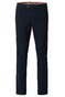 Meyer Bonn Subtle Check Flat-Front Organic Cotton Blend Broek Navy