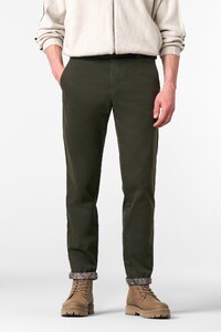 Meyer Bonn Uni Color Thermal Fine Twill Broek Dark Olive