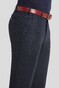 Meyer Bonn Wool Blend Micro Check Texture Broek Donker Blauw