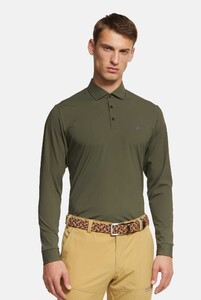 Meyer Bryson Active High Performance Long Sleeve Jersey-Look Polo Olive