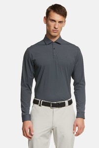 Meyer Bryson Active High Performance Long Sleeve Jersey-Look Poloshirt Anthracite Grey