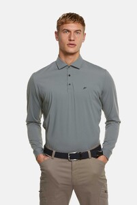 Meyer Bryson Active High Performance Long Sleeve Jersey-Look Poloshirt Grey