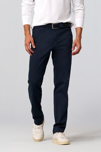 Meyer Chicago Fine Cotton Texture 2-Way Stretch Pants Navy