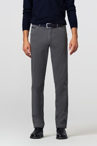 Meyer Chicago Fine Organic Cotton Twill 2-Way Stretch Broek Grijs