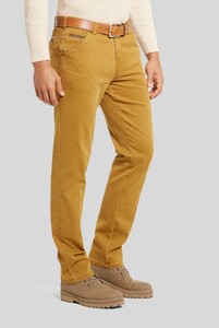 Meyer Chicago Microstructure Super-Stretch Organic Cotton Pants Mustard