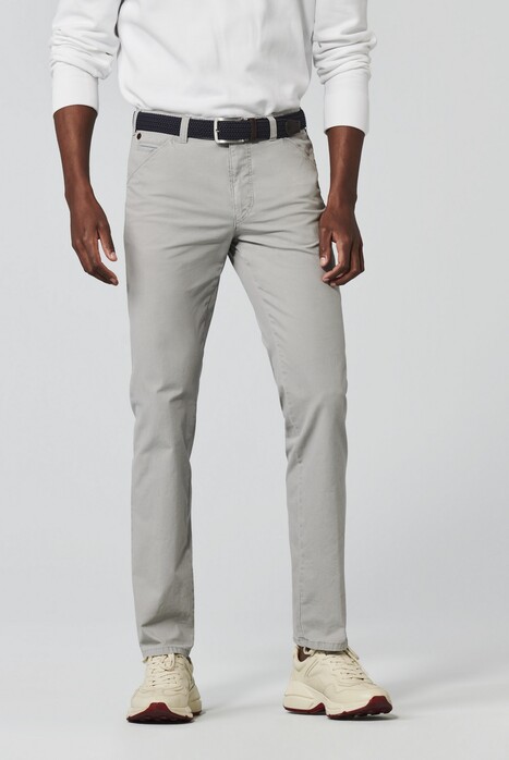 Meyer Chicago Subtle Micro Stripe Organic Cotton Pants Grey