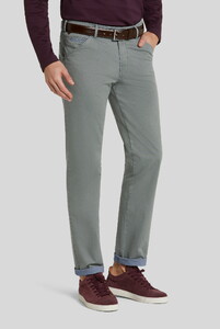 Meyer Chicago Subtle Two-Tone Organic Cotton Comfort Stretch Broek Olive