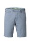 Meyer Chicago Summer Cotelé Uni Cotton Stretch Blend Bermuda Blauw