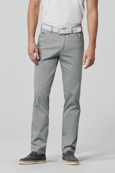 Meyer Chicago Two-Tone Organic Cotton Stretch Broek Grijs