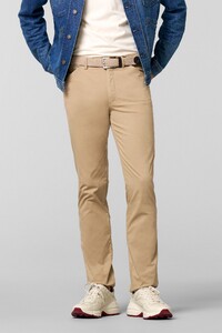 Meyer Chicago Ultralight Organic Cotton Two-Way Stretch Micro Texture Broek Zand