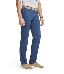 Meyer Diego Uni Color Fairtrade Soft Gabardine Broek Marine Blauw