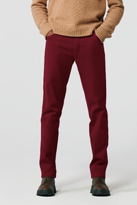 Meyer Dublin Swing Pocket Fine Twill Organic Cotton Subtle Stretch Broek Burgundy