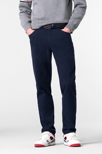 Meyer Dublin Uni Color Winter Twill Organic Cotton Blend Broek Navy