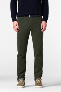 Meyer Dublin Uni Color Winter Twill Organic Cotton Blend Broek Opaal Groen