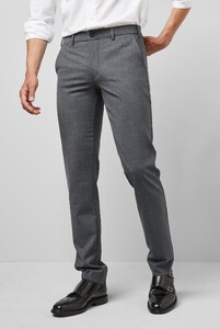 Meyer M5 4-Way-Stretch Wool Blend Chino Pants Mid Grey