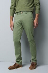 Meyer M5 Chino Light Summer Twill Comfort Stretch Pants Green