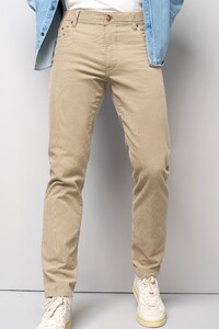 Meyer M5 Five Corduroy Organic Cotton Comfort Stretch Corduroy Trouser Beige