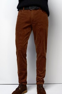 Meyer M5 Five Corduroy Organic Cotton Comfort Stretch Ribbroek Roest