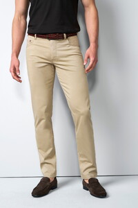 Meyer M5 Five High Performance Satin Organic Cotton Blend 5-Pocket Broek Beige