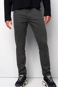 Meyer M5 Five High Performance Satin Organic Cotton Blend 5-Pocket Pants Dark Grey