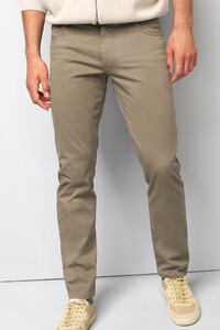 Meyer M5 Five High Performance Satin Organic Cotton Blend 5-Pocket Pants Light Beige