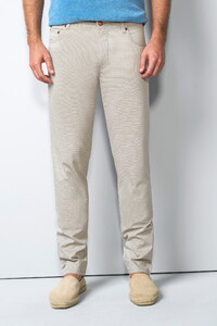 Meyer M5 Five Organic Cotton Soft Subtle Micro Print Broek Beige
