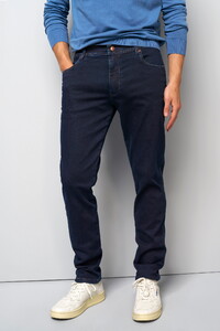 Meyer M5 Five Super Stretch Dark Denim Organic Cotton Jeans Overdyed Dark Blue